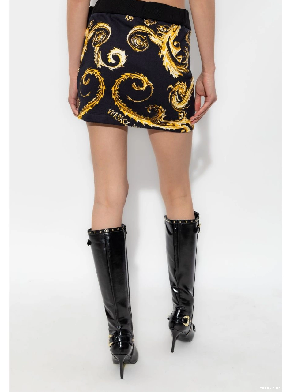 Affordable Barocco-print Couture Versace skirt Jeans Women 0731